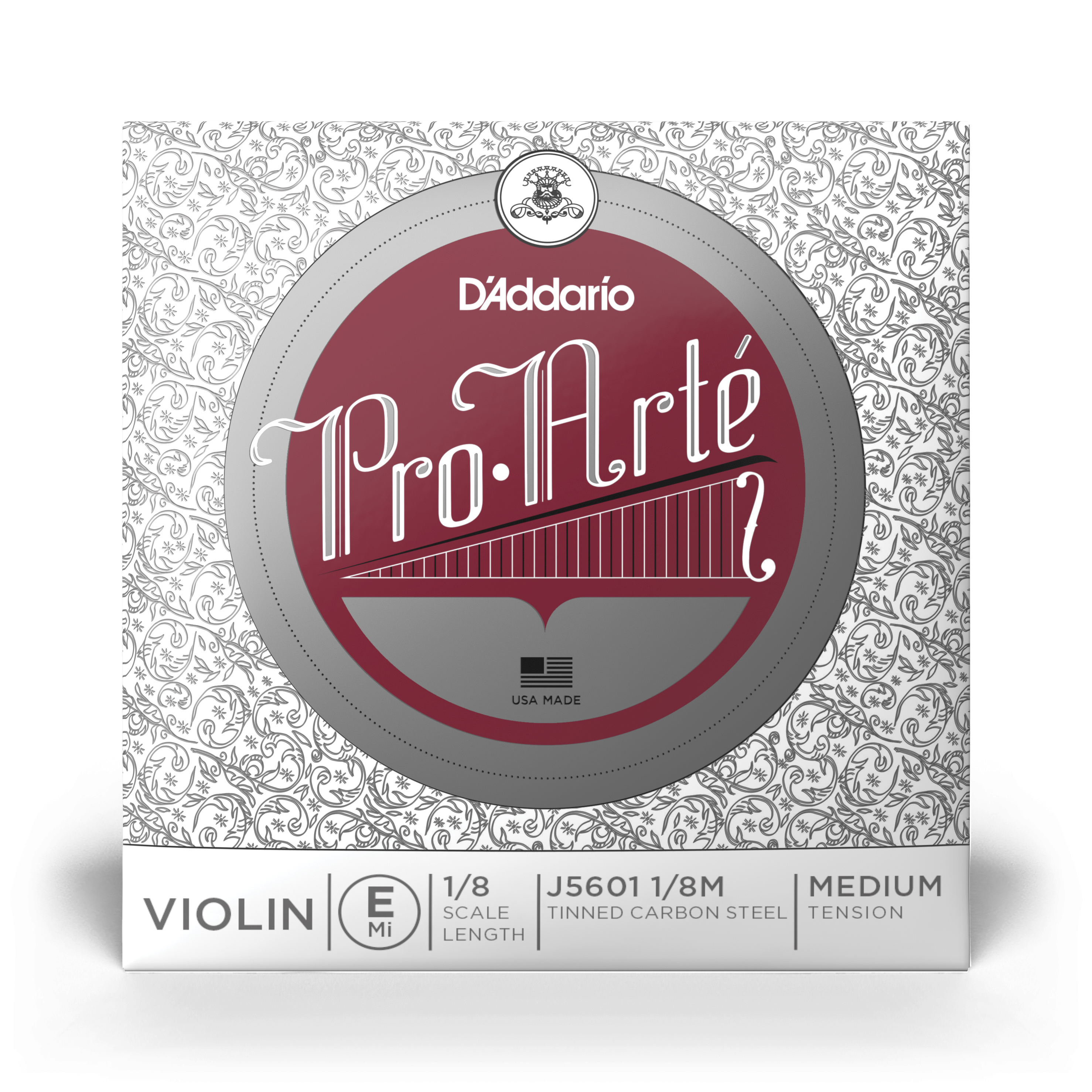 D´addario Proarte Vln 10Blk E 1/8 Med J5601 1/8M-B10