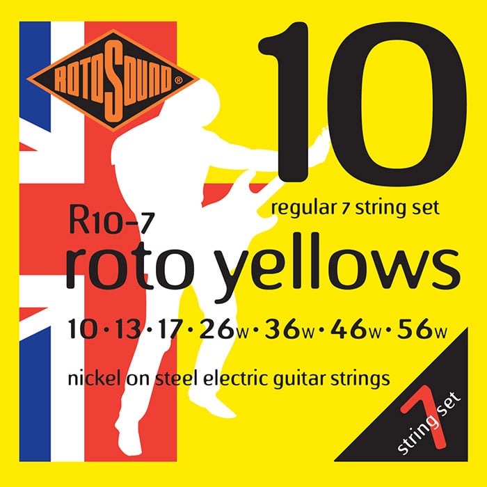 Rotosound Juego De 7 Cuerdas Para Guitarra Eléctrica 10-56 R107
