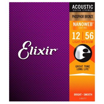 Elixir phosphor nanoweb 16077 light medium 12-56