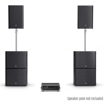 Ld systems stinger g3 impact set - 2 altavoces pasivos de 15 para megafonía + 4 subwoofers pasivos de 18 + rack de amplificación