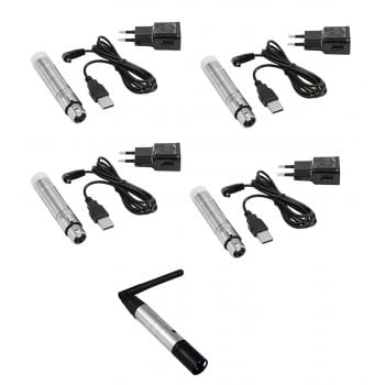 Eurolite set quickdmx 1x transmisor + 4x receptor akku