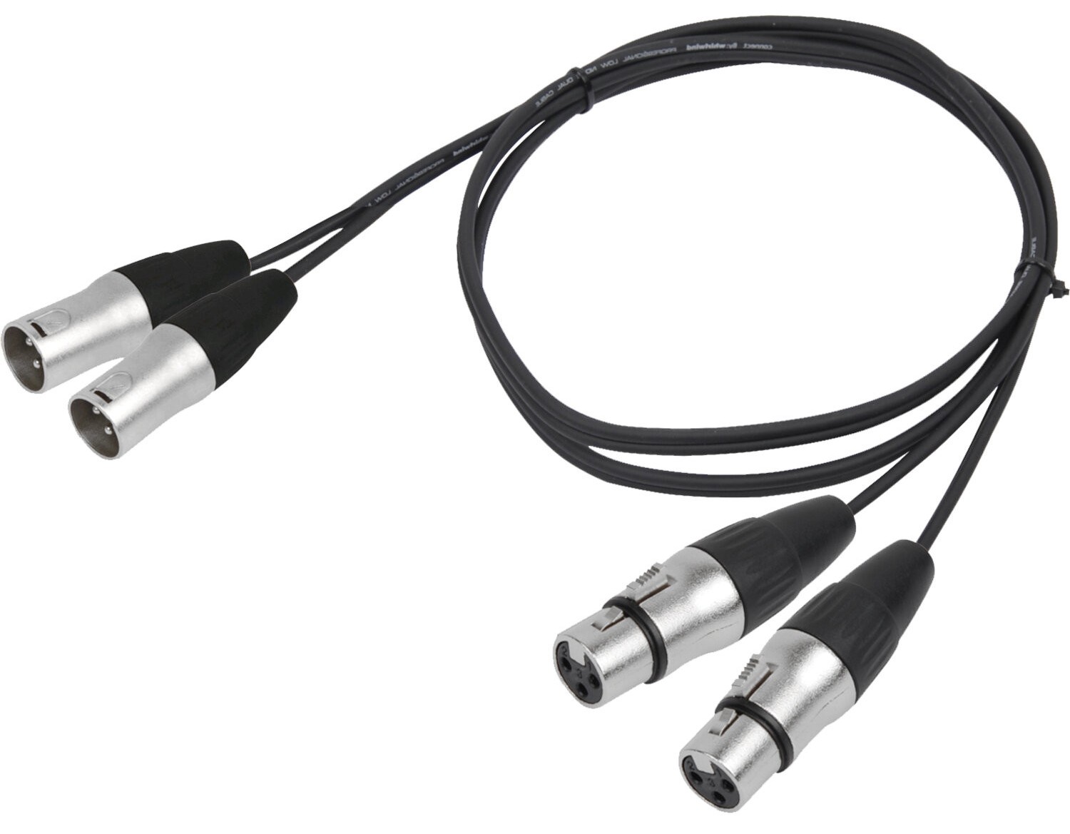 BST XLRM-XLRF-1.5X2 Doble XLR 2X BALANCED LEAD XLR-M / XLR-F 1,50M