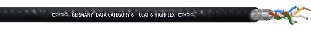 Cordial Bobina highflex de 100m red cat6a ECLCAT6BLACK100-HIGH
