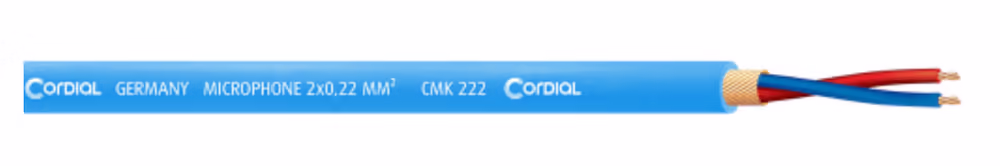 Cordial bobina cable de micrófono flexible 100 m - azul
