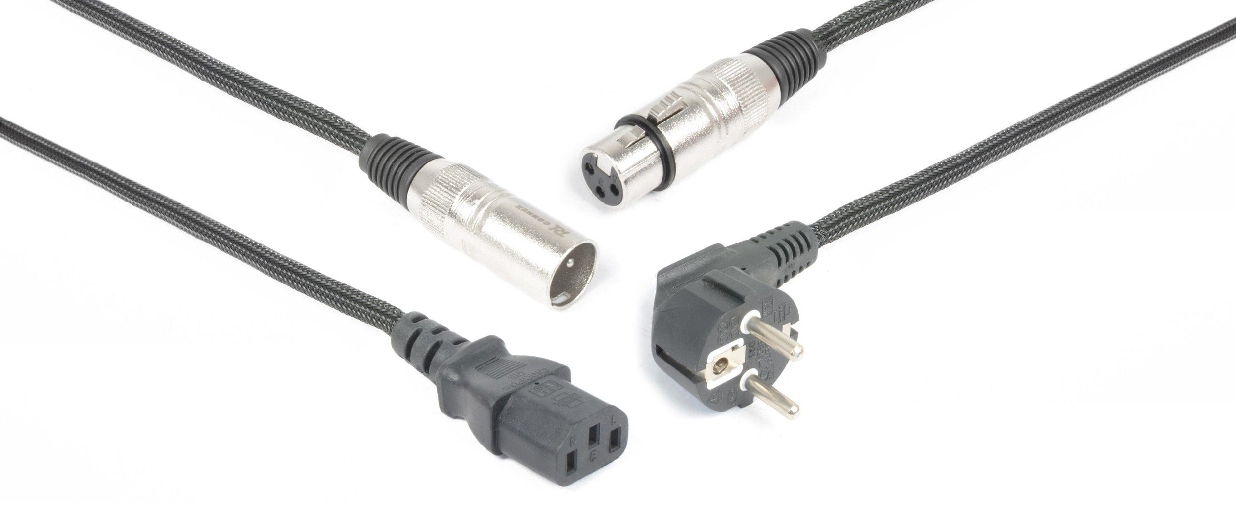 Power Dynamics Audio Combi Cable Schuko Xlr F Iec F Xlr M 10m 176640 176640