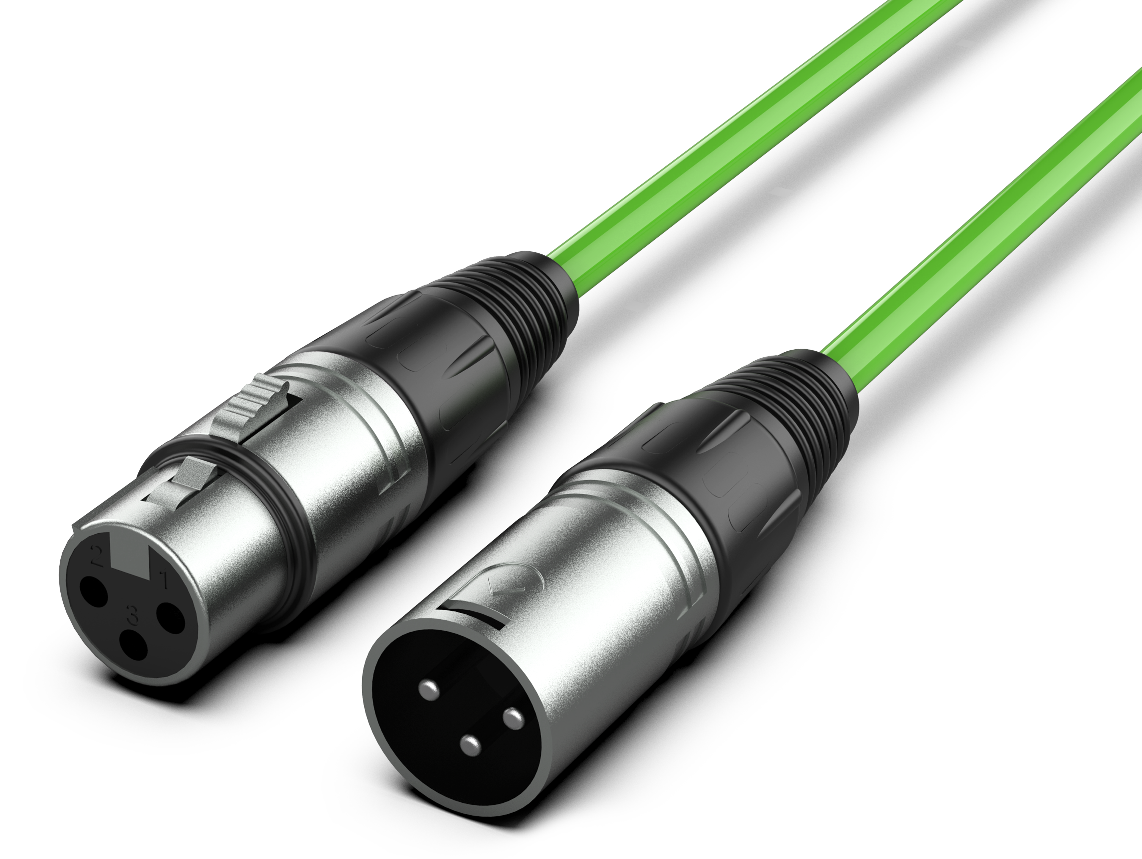 Audibax Silver Cable XLR Macho - XLR Hembra 15 Metros Verde XLR15G