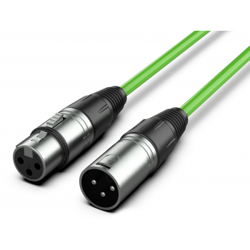 Audibax silver cable xlr macho - xlr hembra 15 metros verde