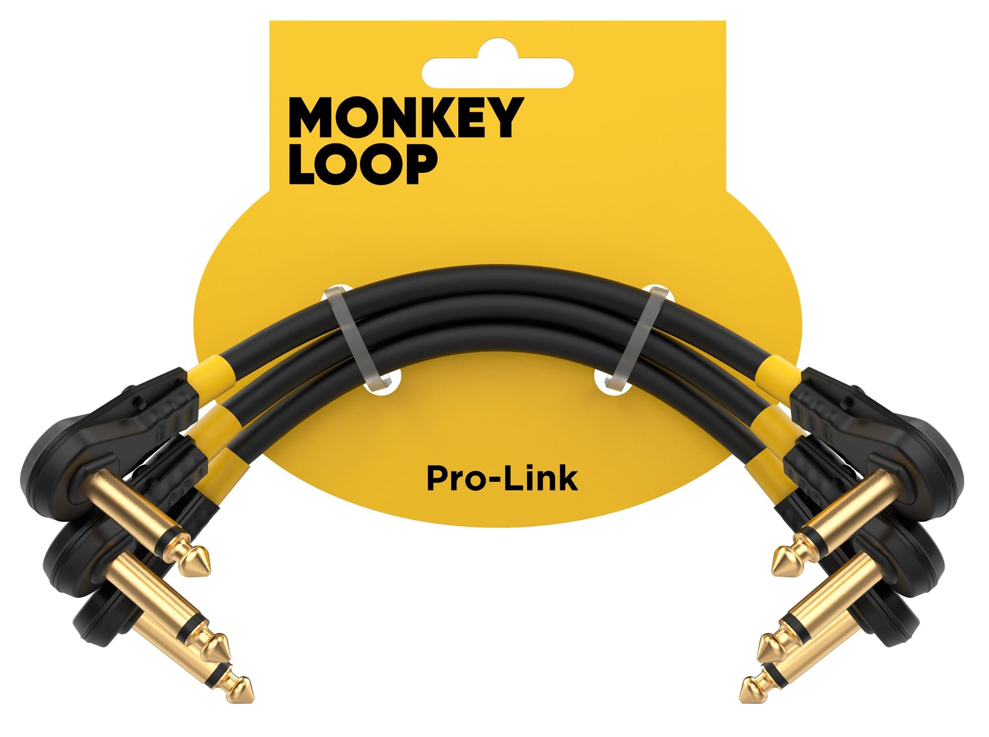 Monkey Loop Pro Link Pedal Guitar patch cable 5 cm Jack acodado a Jack acodado Pack 3 Pro link patch cable 5cm Pack 3