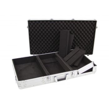 Roadinger universal console digi-1 2xcd-1xm-10 silver flightcase dj