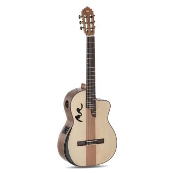 Manuel rodriguez electroacústica café cortado cutaway curly walnut - nogal ondulado sa