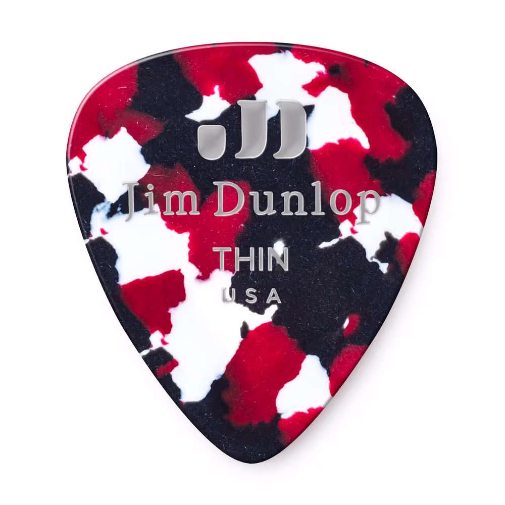 Dunlop pack 72 púas genuine celluloid classic confetti - thin