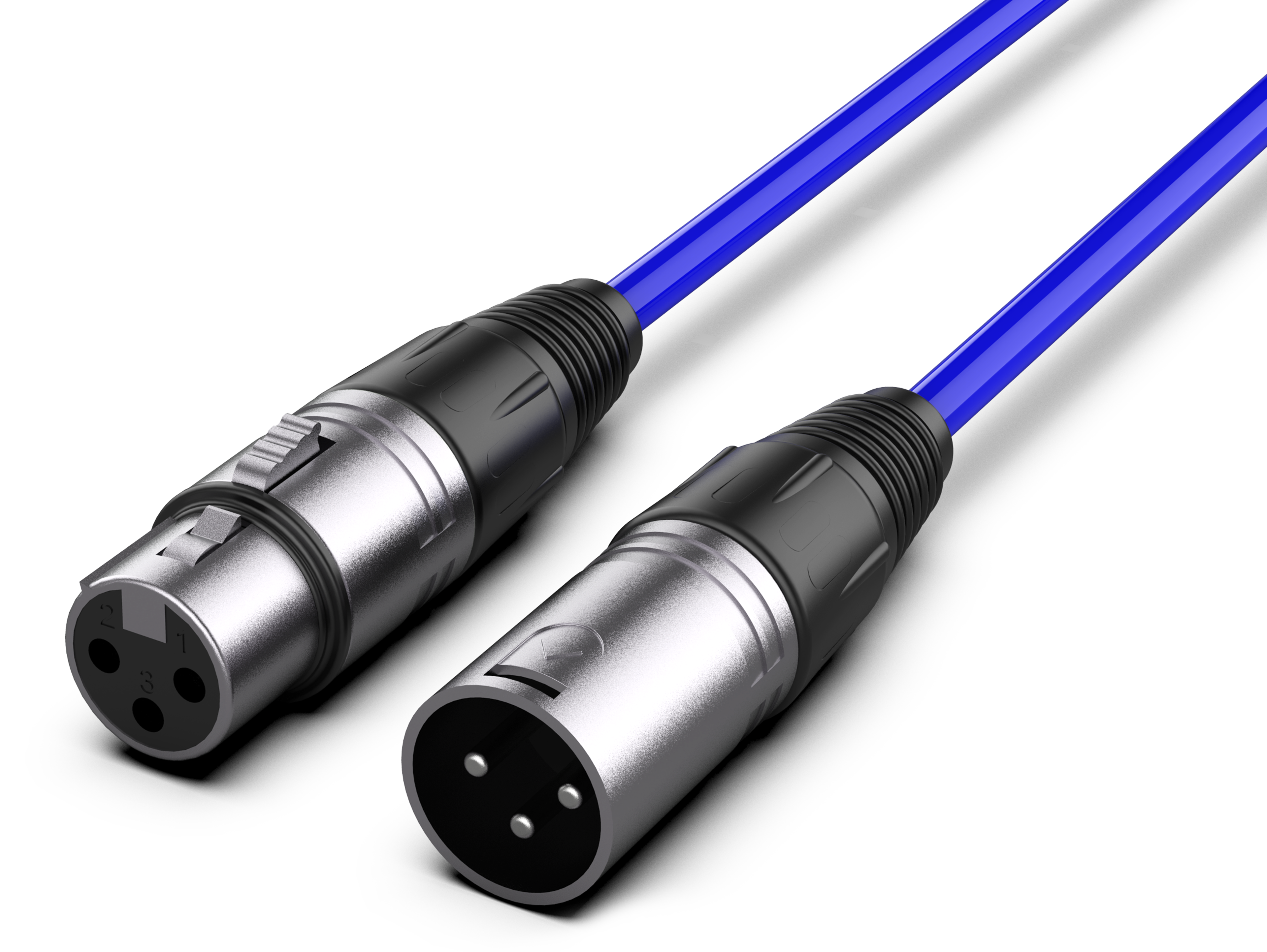 Audibax Silver Cable XLR Macho - XLR Hembra 10 Metros Azul Conexión XLR macho-XLR hembra 10 metros AZUL