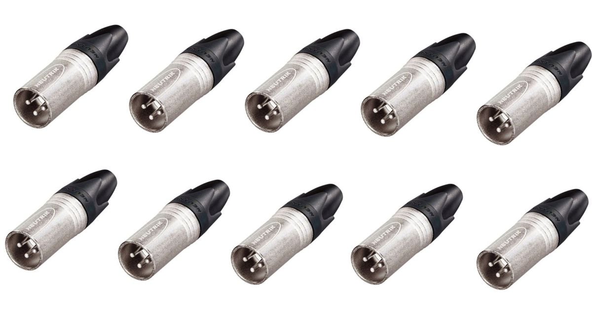 Neutrik NC3 MXX Conector aéreo XLR Macho 10 Unidades NC3 MXX XLR