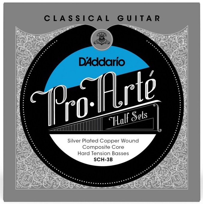 D Addario SCH-3B Cuerdas Guitarra Clásica Compuesta Juego de Medio Bajo de Tensión Dura SCH-3B