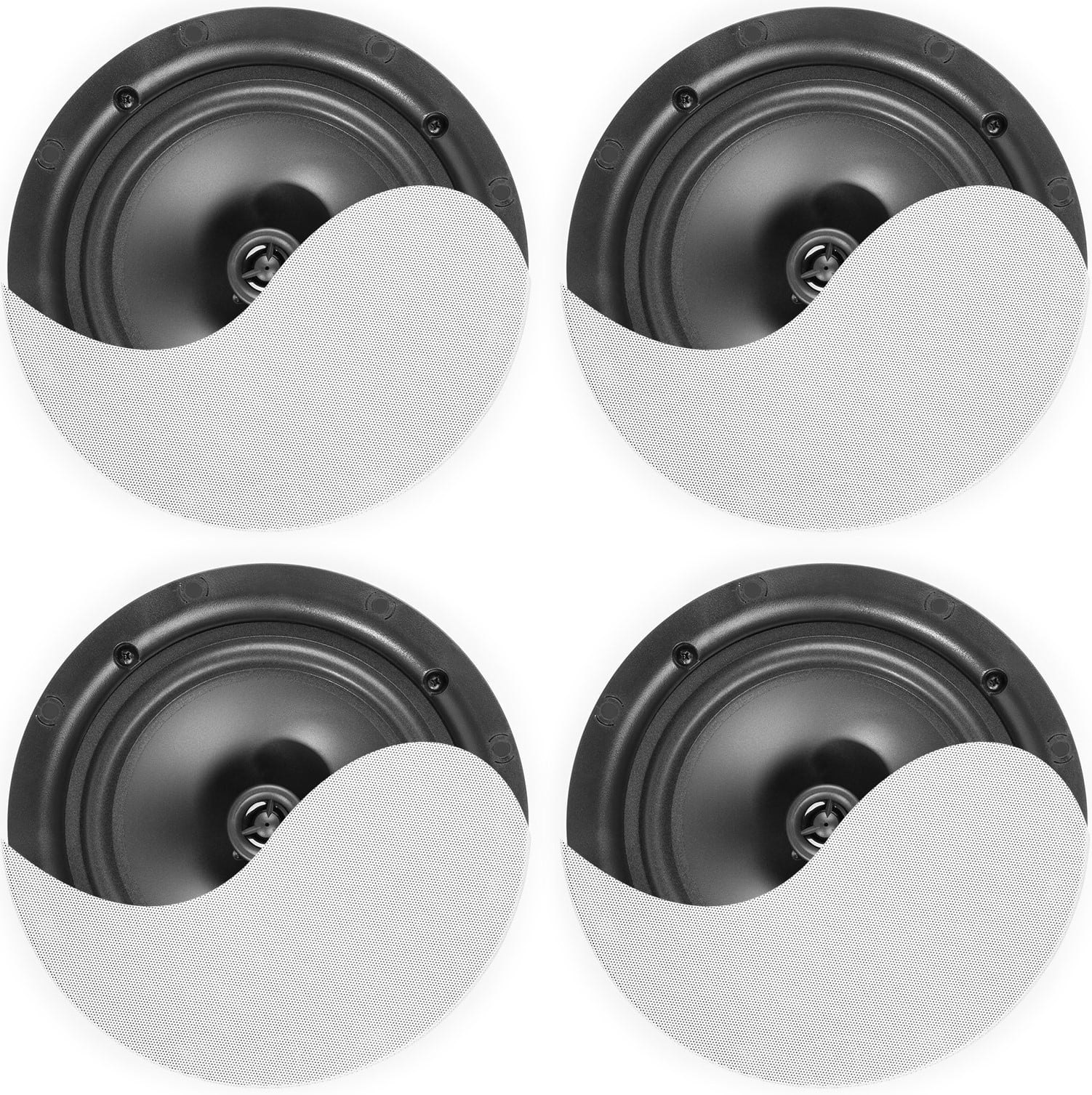 Power Dynamics NCBT604 Conjunto de Altavoces de Techo de Bajo Perfil Amplificados BT 6,5", Blanco NCBT64 Ampl.Ceiling Sp.Set4 BT 6,5"