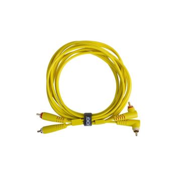 Udg ul audio cable rca a rca yellow con clavija acodadada