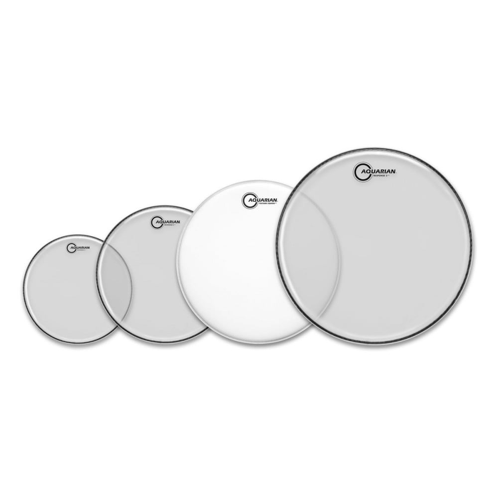 Aquarian Drumheads RESPONSE 2 CLEAR PACK 10,12,16 E TC14 RSP2C Pack De Parches Para Tom RESPONSE 2 CLEAR PACK 10,12,16 E TC14 RSP2C