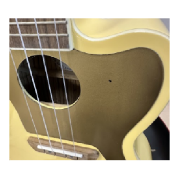 Fender fsr fullerton jazzmaster uke, vintage white ( defecto estetico ) marca pequeña en golpeador