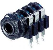 REAN NYS2192 JACK CHASIS MONO para PCB con Tuerca y Arande NYS2192
