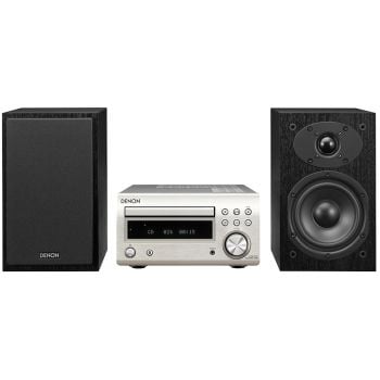 Denon dm-41 micro cadena hifi dm41 silver + altavoces negros scm41
