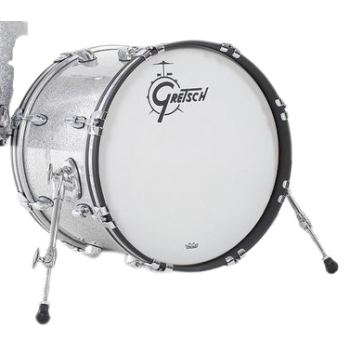 Gretsch drums gbnt1820kkcst012 bombo usa brooklyn 20x18 silver sparkle