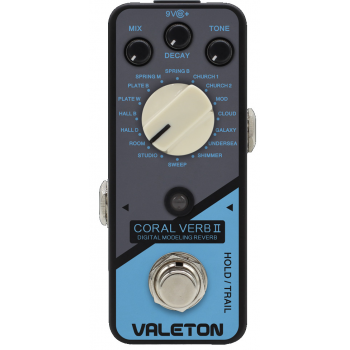 Valeton coral verb ii pedal de efectos para guitarra eléctrica