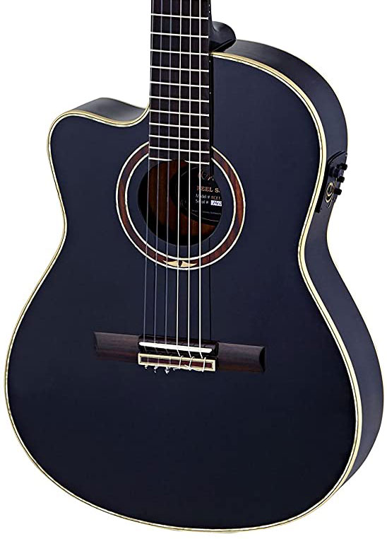 Ortega RCE138-T4BK-L Guitarra Clásica para Zurdos Electrificada Black RCE138-T4BK-L