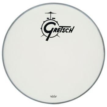 Gretsch drums parche bombo ambassador blanco rugoso 18''