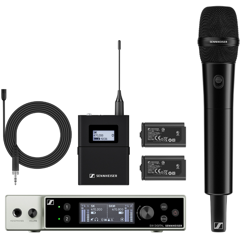Sennheiser EW-DX MKE 2 / 835-S Set Q1-9 Sistema Digital Dual EW-DX MKE 2 / 835-S SET (Q1-9)