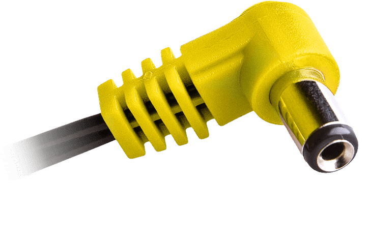 Cioks Flex Type 3 Yellow - 3050 Line6 Negative Dc Plug 2,5Mm - 50Cm Flex Type 3 Yellow - 3050 Line6 Negative Dc Plug 2