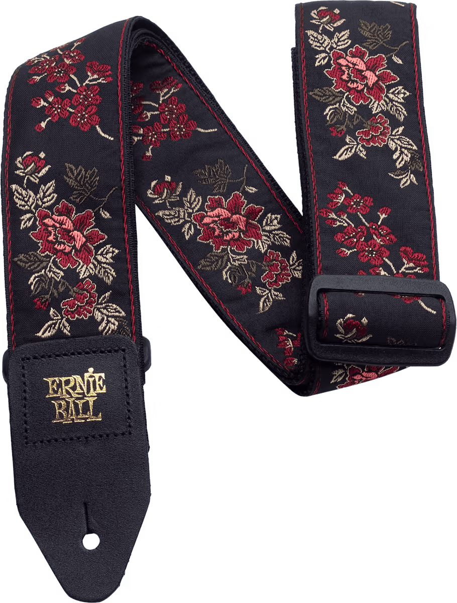 ERNIE BALL Correa Eb Guit/ Bajo Jacquard Polypro - \"Red Rose\" AEB4142