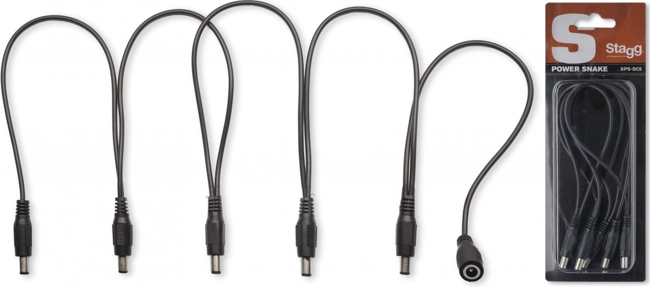 Stagg SPS-DC-5M1F Cable Alimentacion Pedales 5 unidades SPS-DC-5M1F