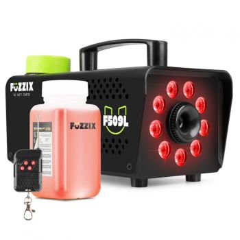 Fuzzix f509l máquina de humo party 9 leds rgb