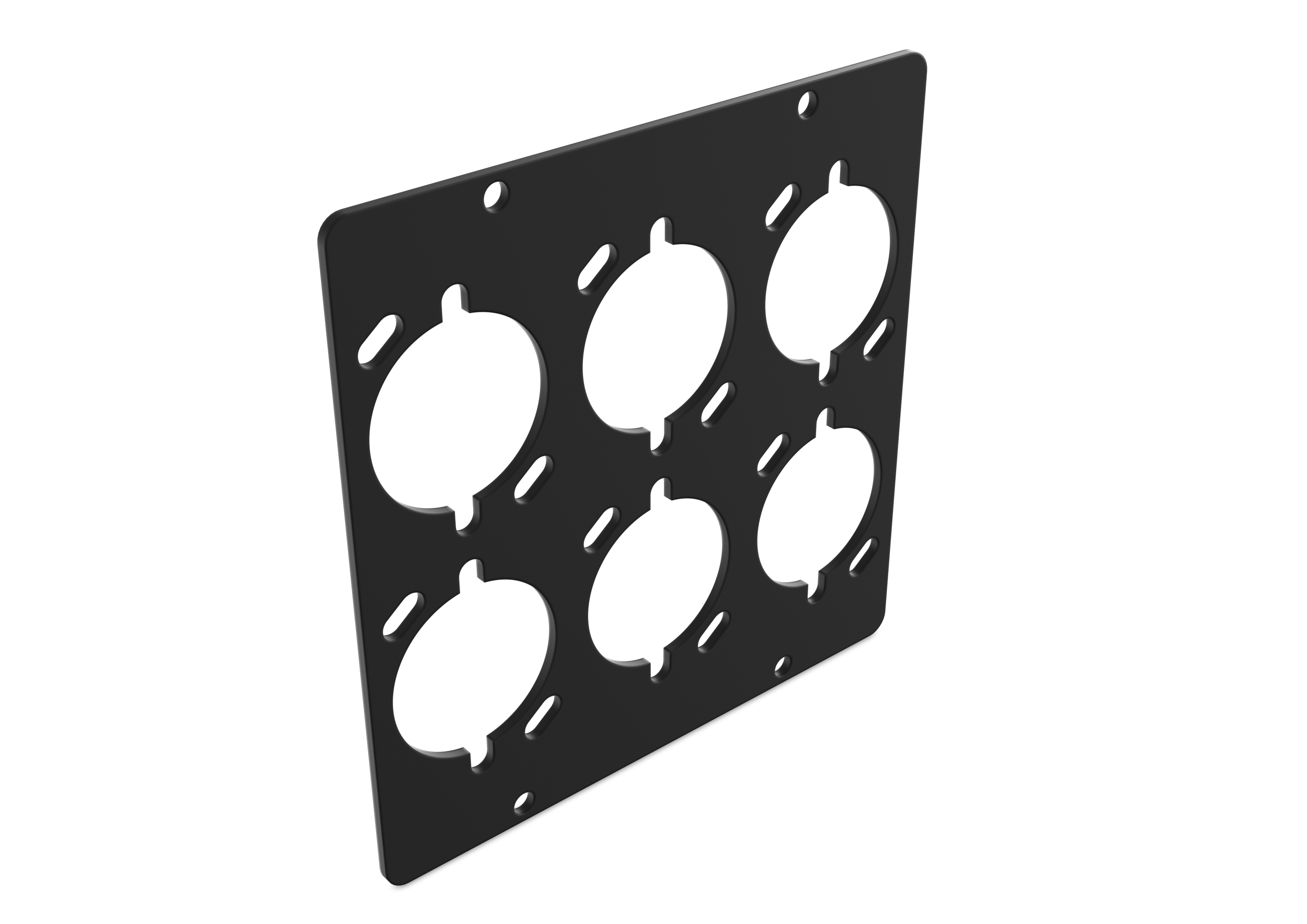 Audibax Pro Panel 2U 6 Schuko Panel Ventilado para Racks Pro Panel 2U 6 Schuko