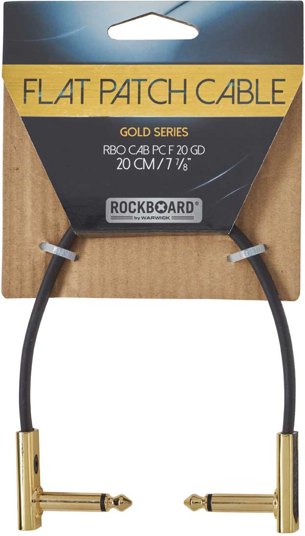 Rockboard Flat Patch Cable Gold 20 Cm Flat Patch Cable Gold 20 Cm