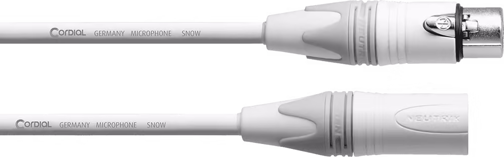 Cordial Cable de micrófono XLR 2,5 m blanco ECLCXM25FM-SNOW