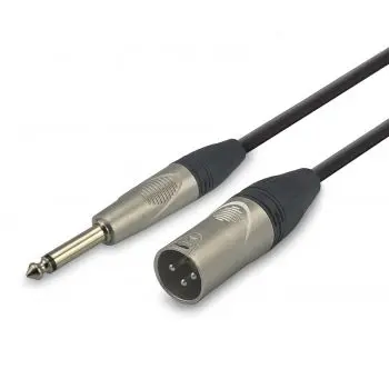 Audibax Pro Cable XLR Macho a Jack Mono 90 cm Negro