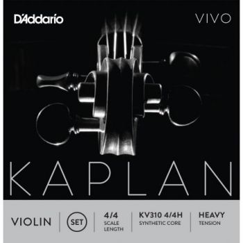 D´addario kv310 juego de cuerdas kaplan vivo para violín 4/4, tensión fuerte