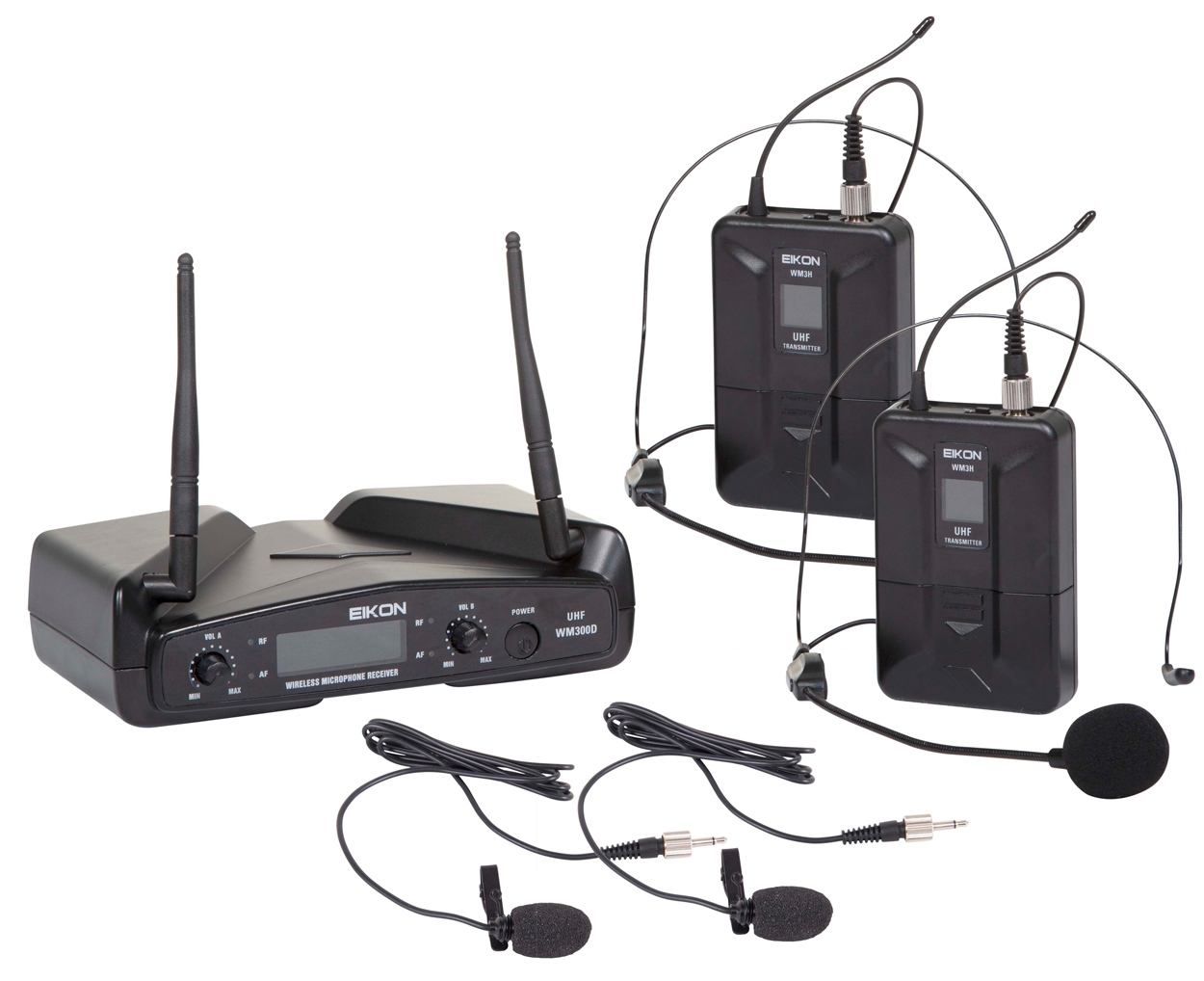 Eikon WM300DH. Sistema Micrófono Inalámbrico UHF Doble Canal WM300DH