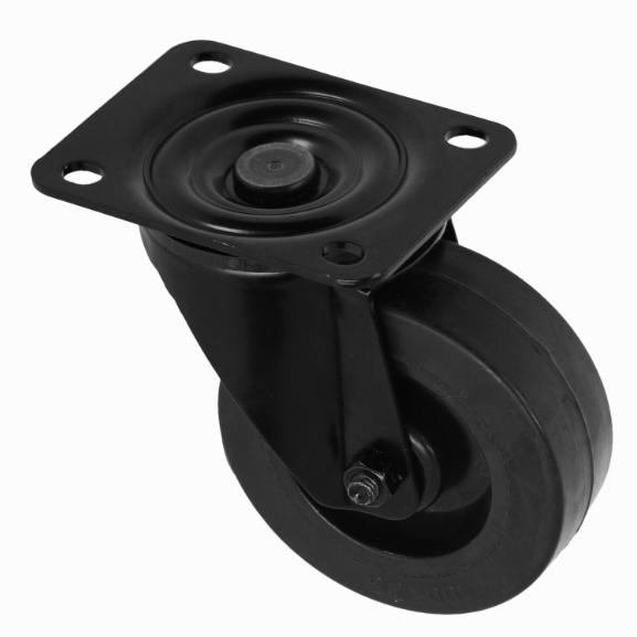 Adam Hall 372151 BLK - Rueda Giratoria de 100 mm, Negra 372151 BLK