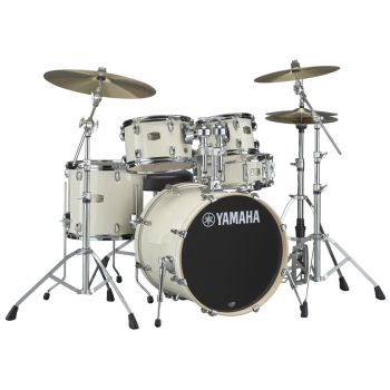 Yamaha stage custom sbp0f5 hw680w classic white set batería acústica