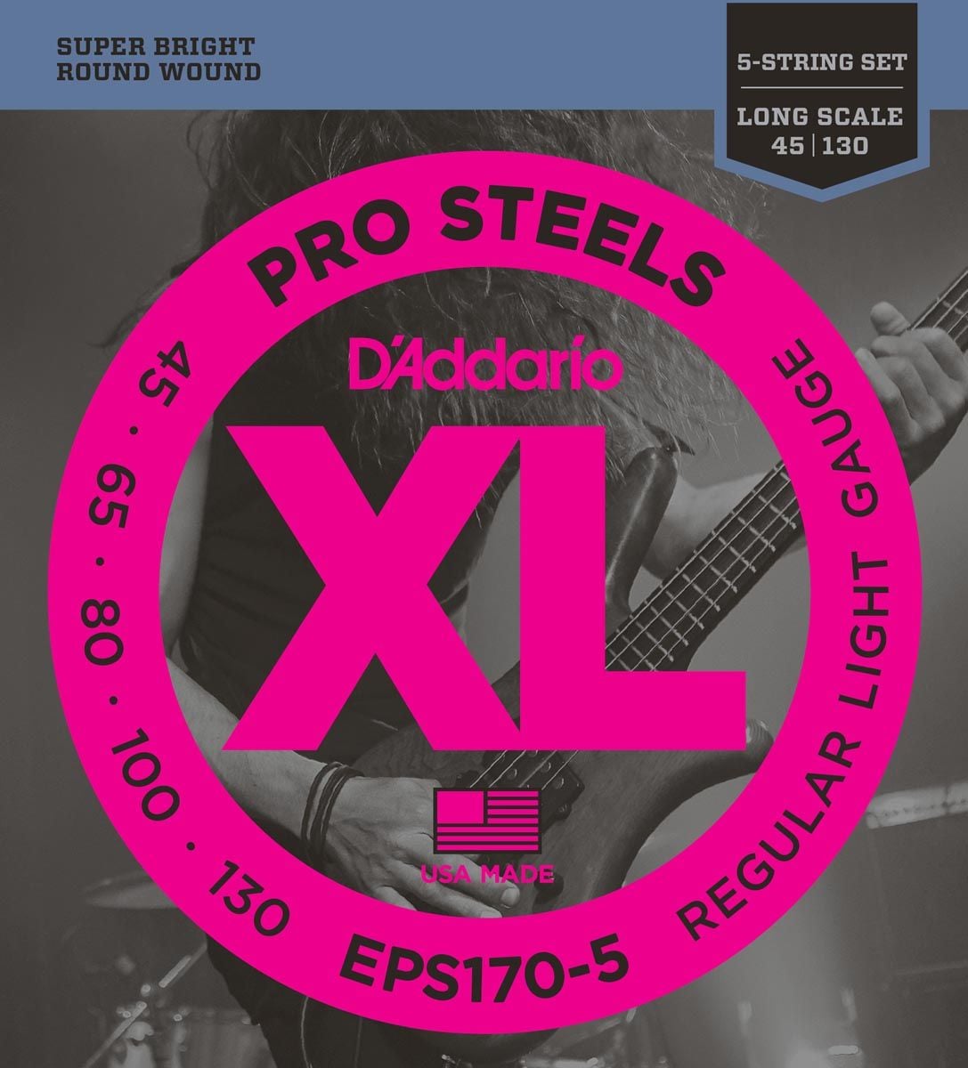 D´addario EPS170-5 ProSteels 5-String Bass cuerdas para bajo EPS170-5