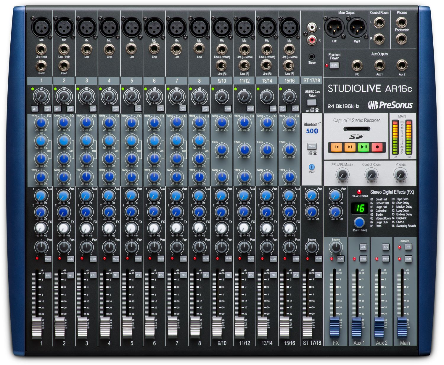 Presonus StudioLive AR16C Mezclador Analógico de 18 Canales USB-C StudioLive AR16C