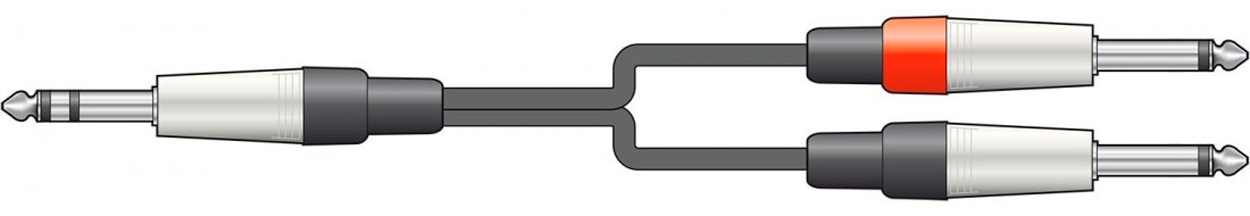 Chord Cable 2 Jack 6.3mm Mono - Jack 6.3mm Stereo 3.0 Metros Cable 2 Jack 6.3mm Mono - Jack 6.3mm Stereo 3.0 me