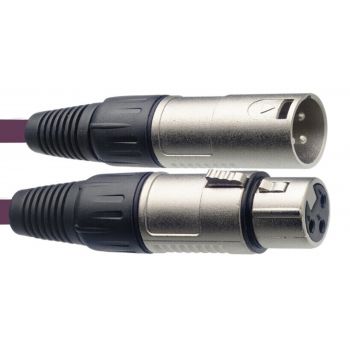 Stagg smc3 cpp cable de micrófono xlrf/xlrm de 3 m violeta