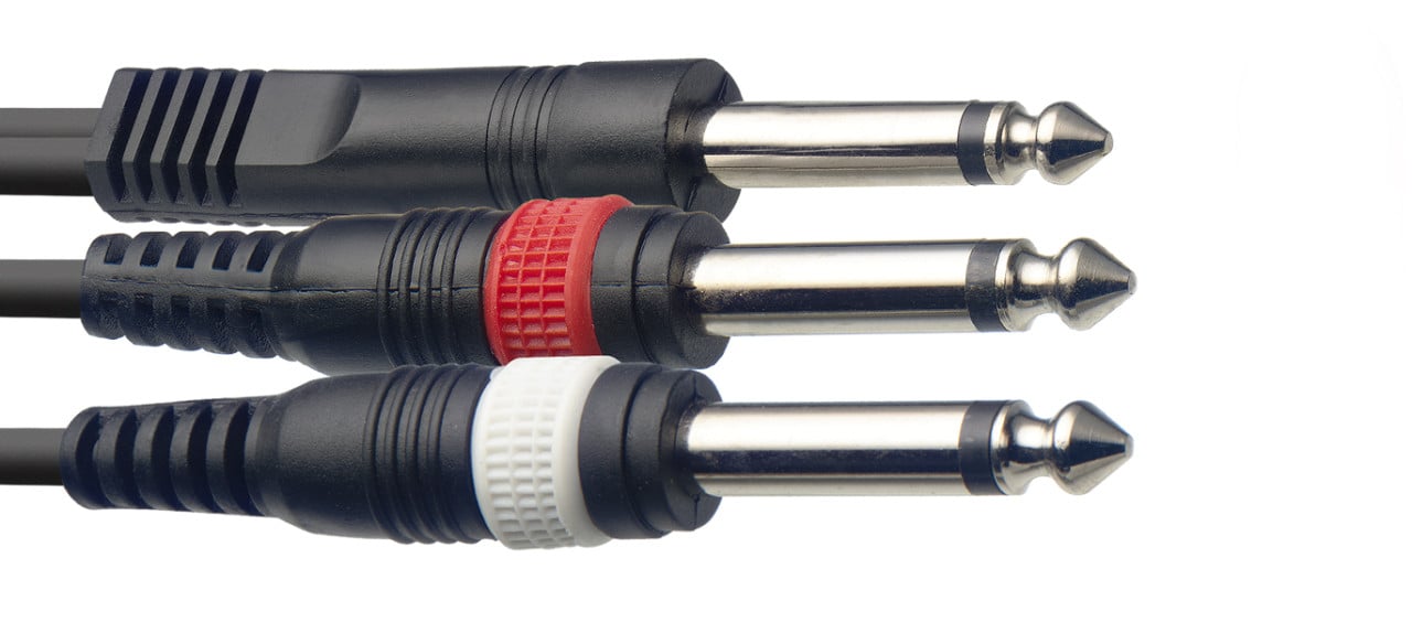 Stagg SYC3/P2P-E Cable en Y, jack mono a 2 jack 6.3 de 3 mertros SYC3/P2P E
