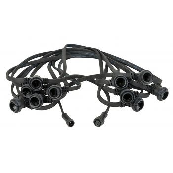 Showtec festoon light e27 10m con espacio de 50cm negro