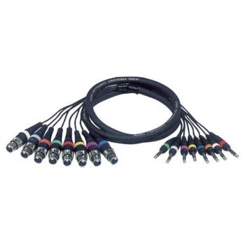 Dap audio fl67 manguera de estudio con 8 xlr hembra / 8 jack stereo de 3 metros