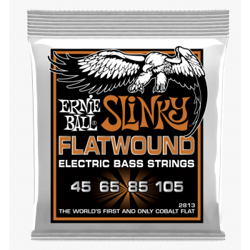 Ernie ball 2813 entorchado plano slinky hibrid cuerdas para bajo 45-105