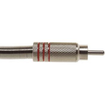 Stagg rca m plug, niquelado - anillos rojos
